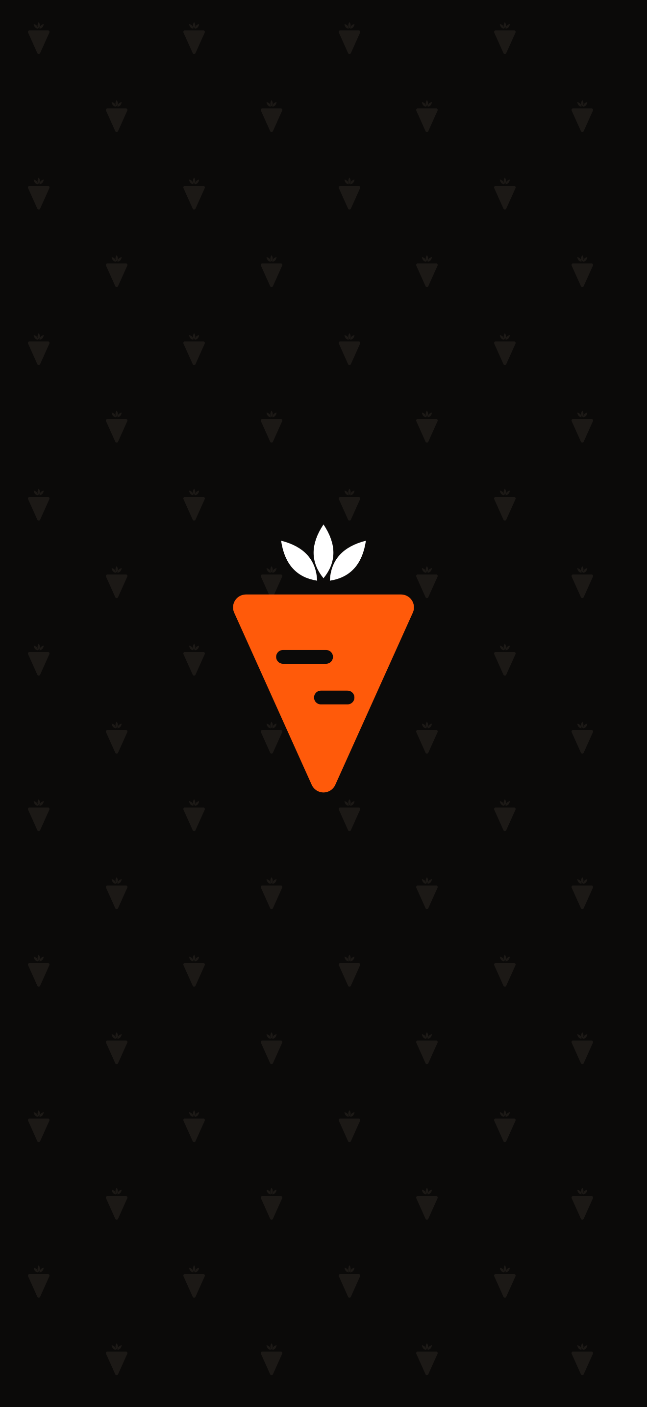 Carroted wallpaper on an iPhone